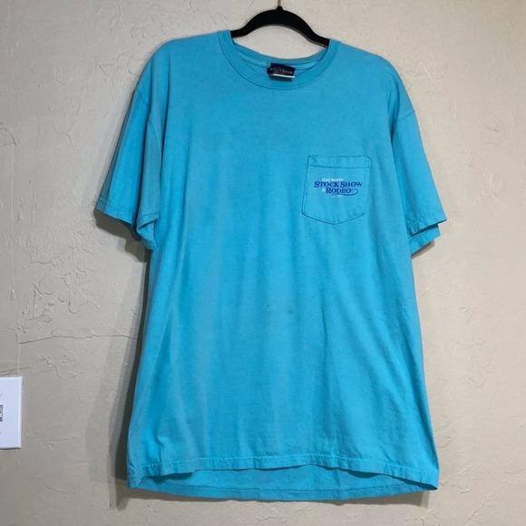Fort Worth Stock Show and Rodeo T-Shirt Large Blue - Picture 1 of 5